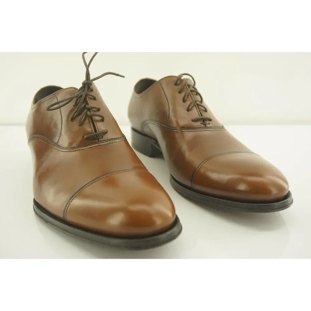 To Boot New York Brandon Brown Leather Oxford Shoes SZ 8.5 NIB $395 Adam Derrick